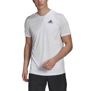 adidas Tennis-Tshirt Club 3 Stripes #21/22 weiss Herren